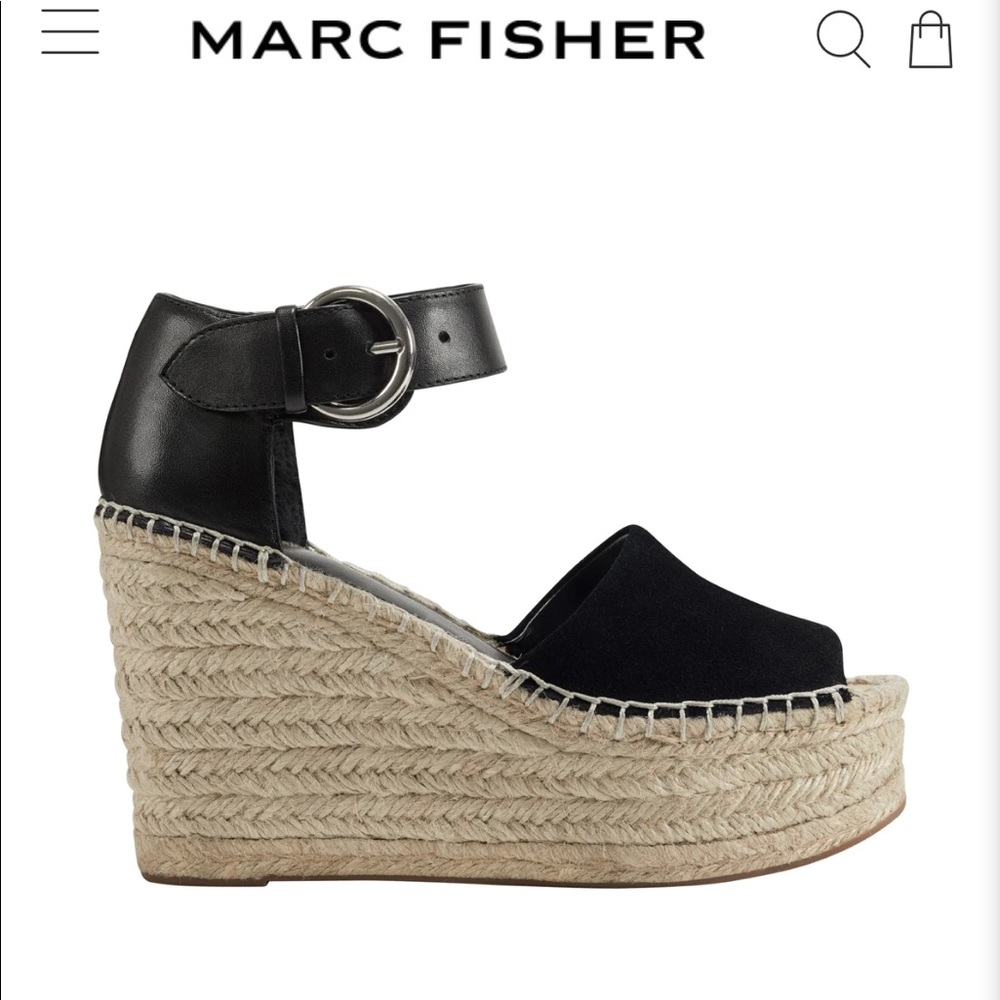Marc Fisher Alida espadrille wedge sandal size 8